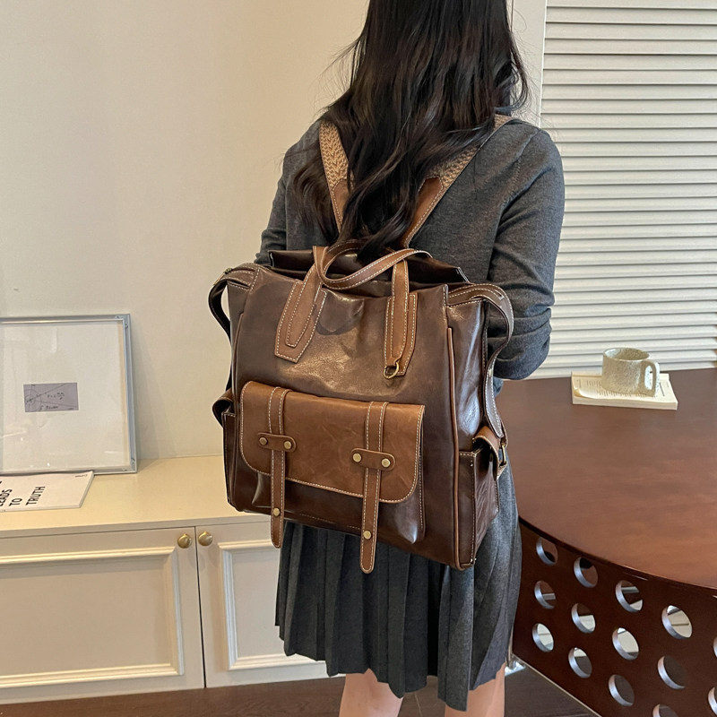 2026 verano nuevo bolso de mujer de gran capacidad bolso universitario de mujer mochila retro mochila de viaje universal