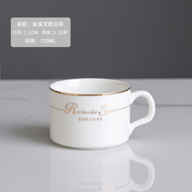 Taza de café de cerámica europea pequeña taza de té de cerámica de lujo Phnom Penh hotel taza de café americana no puede café