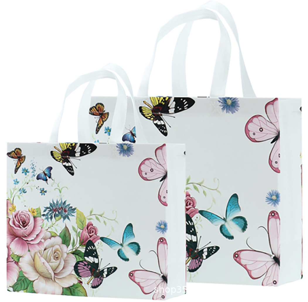 Bolso no tejido recubierto en stock impreso LOGO bolsa de ropa de moda embalaje de regalo bolsa de Banco de costura impresa