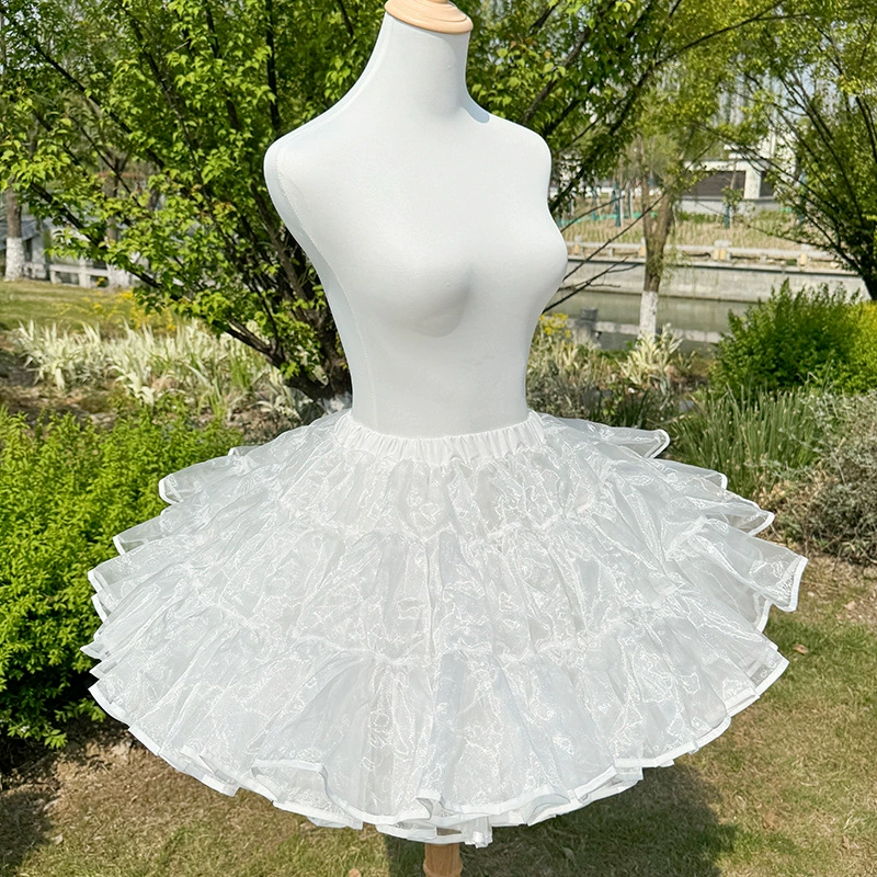 Lolita подкладка для юбки с поддержкой, безкостная 35 см мягкая пряжа пышная подкладка, один размер