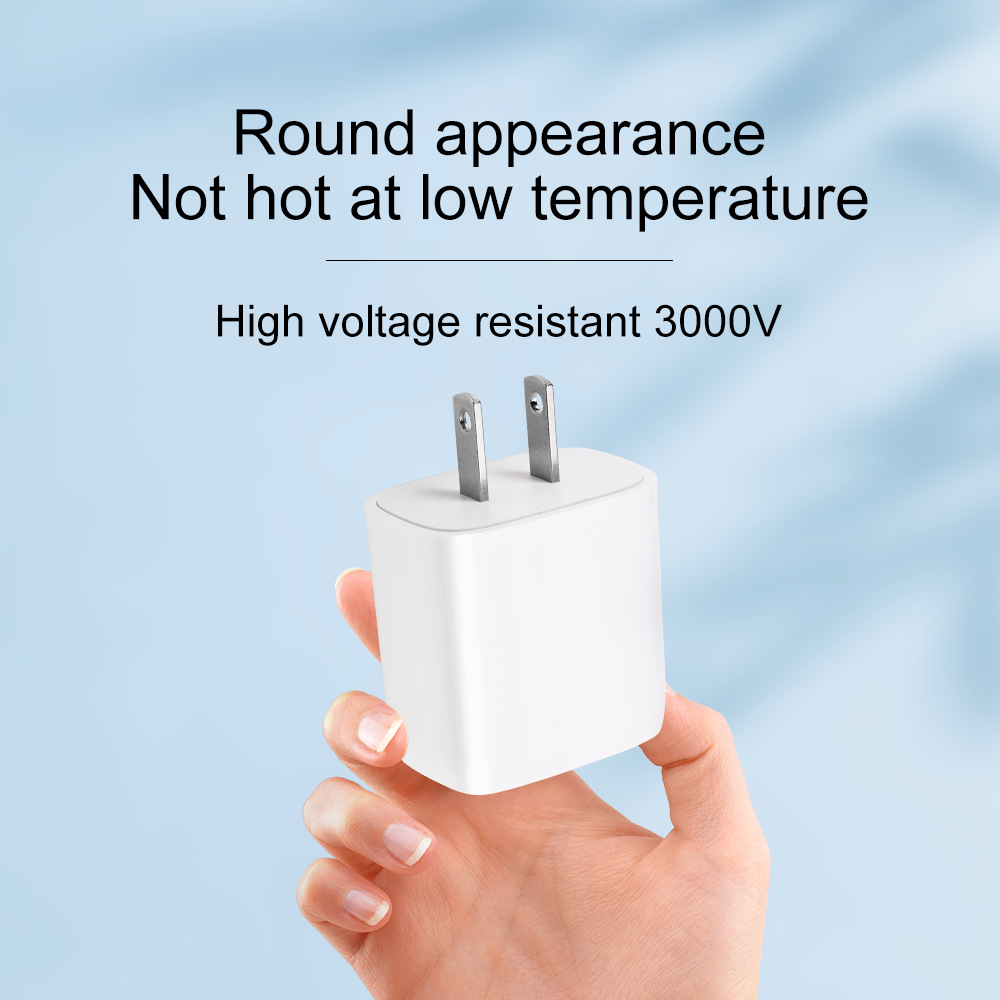 PD20W快充双口充电器CE认证快充美规充电头PD20W电源适配器充电头