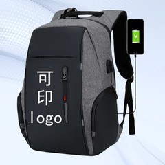 跨境牛津布大容量男士双肩包商务电脑包多功能USB背包可印logo