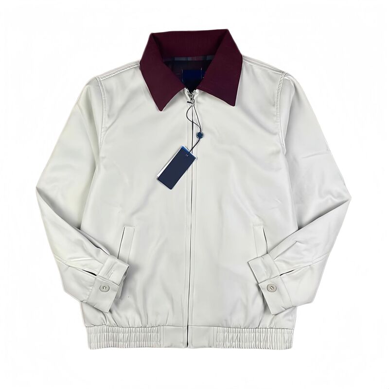 Cross-Border Rl Pony Logo Embroidered American-Style Jacket for Men, Retro Top with Plaid Patchwork Collar, Same Style for Women Cross-Border Rl Pony Logo Embroidered American-Style Jacket for Men, Retro Top with Plaid Patchwork Collar, Same Style for Women