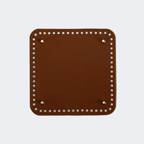 Hand-woven bag bottom diy wholesale homemade luggage PU leather hardware accessories base square bottom plate 18*18