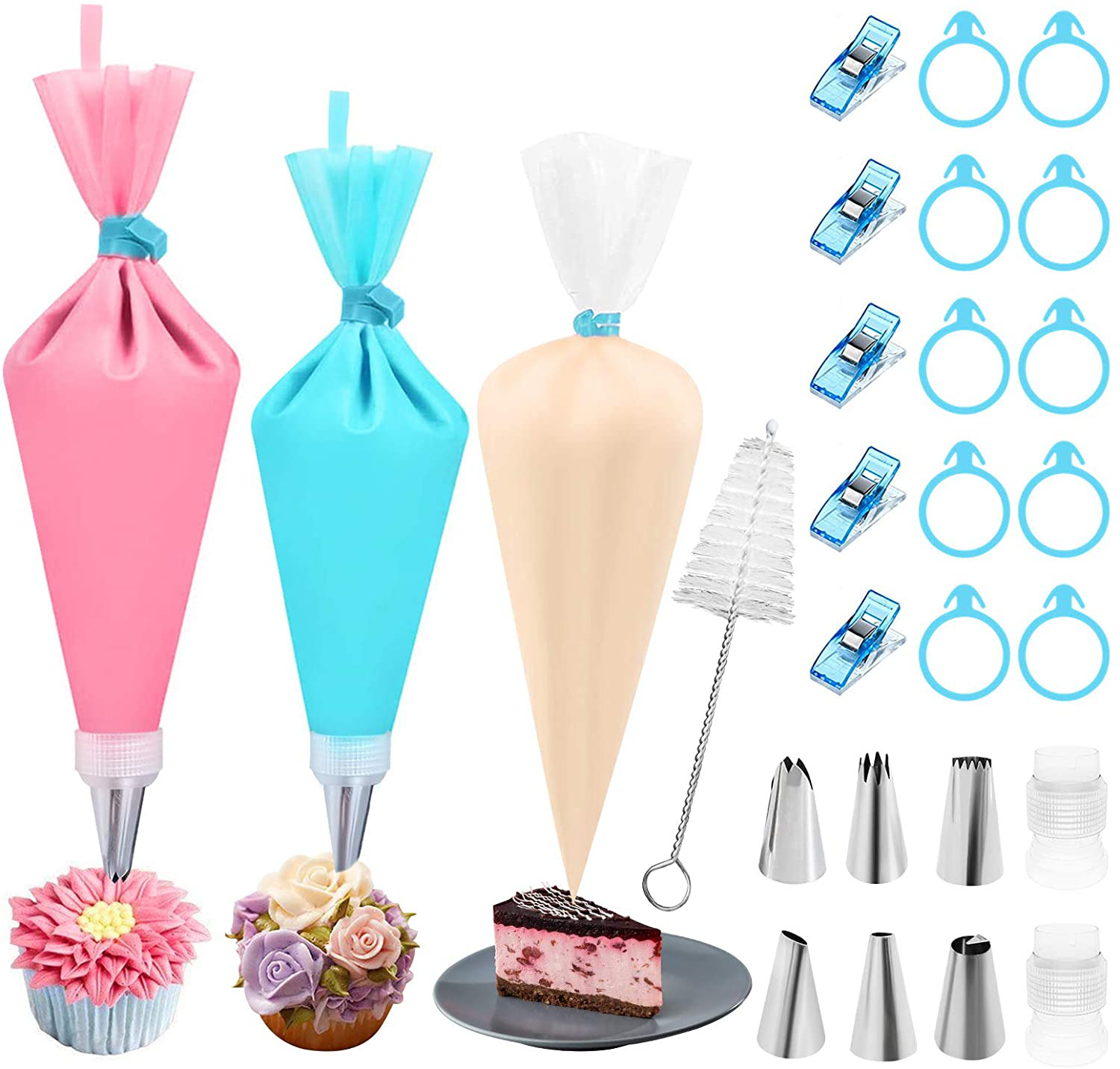 Amazon Selling Piping 76 Baking Set pieces DIY Cake Decorating Decorating mouth TPU Flower mounting bag tie