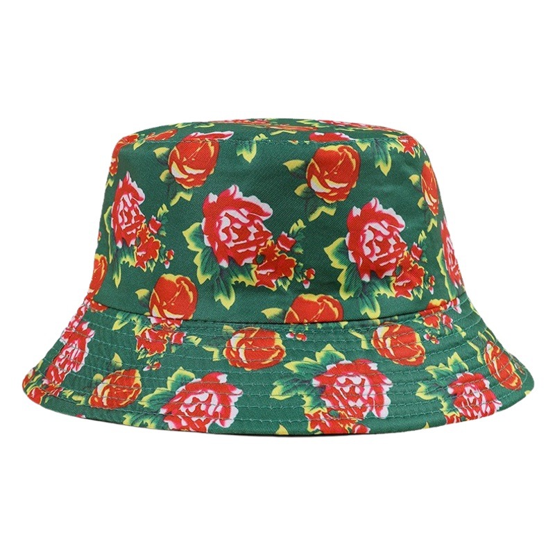 Nueva moda impresa de doble cara sombrero de pescador de las mujeres sombrero de sol de moda