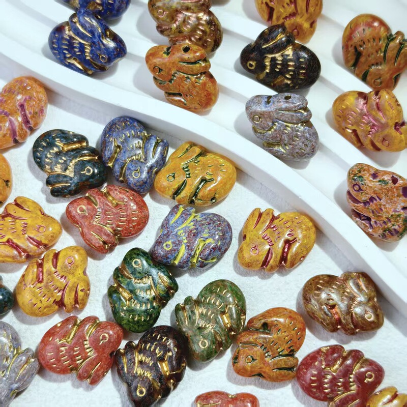 Picasso Animal Series Imitation Czech Glass Loose Beads DIY Handmade Earrings, Bracelets, Necklaces, Beading Materials and Accessories Picasso Animal Series Imitation Czech Glass Loose Beads DIY Handmade Earrings, Bracelets, Necklaces, Beading Materials and Accessories