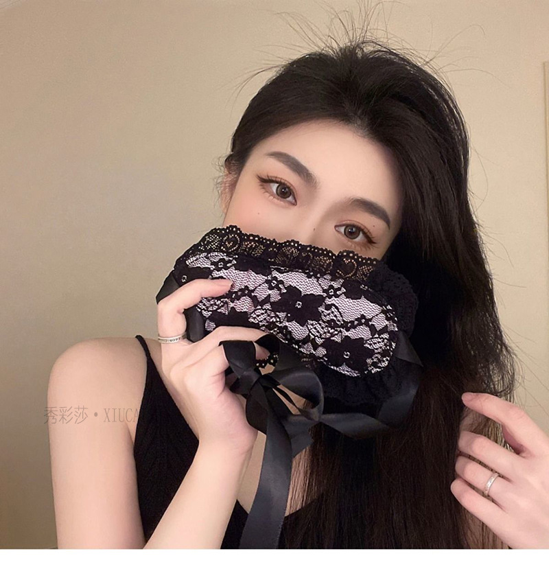 Dark Lace Blindfold and Bracelet Set, Pink Passion Bundle, 2025 Spring — detail image 7