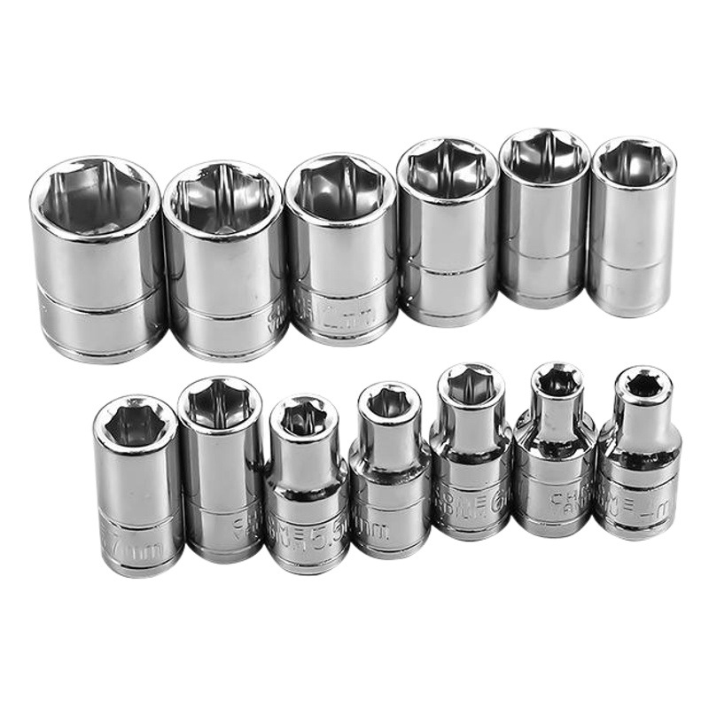 Llave de Trinquete con Cabeza Hexagonal Externa Pequeña de 4-14 mm, Mango de Llave de Trinquete de 6.3 mm, Cabeza de Junta Universal para Reparación de Automóviles image 1