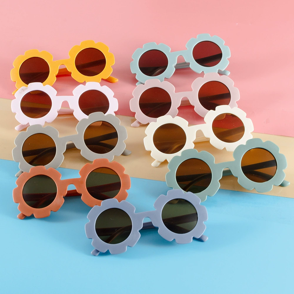 Новые детские солнцезащитные очки для путешествий солнцезащитный крем УФ солнцезащитные очки милые солнце маленькие цветы детские декоративные очки