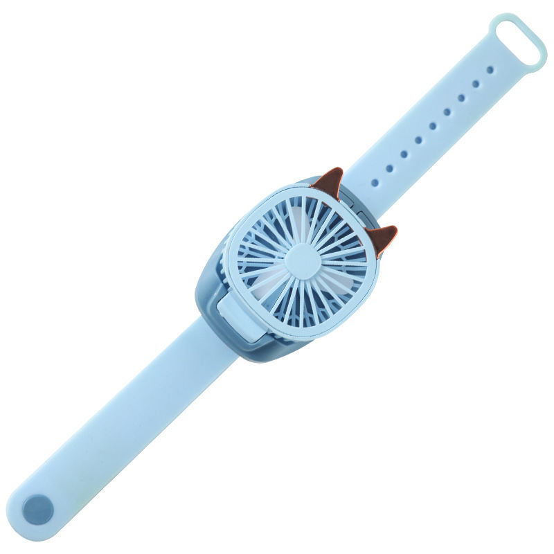 Exportación transfronteriza de dibujos animados creativo ventilador de reloj viento de tres velocidades carga portátil mini ventilador eléctrico regalo de regalo