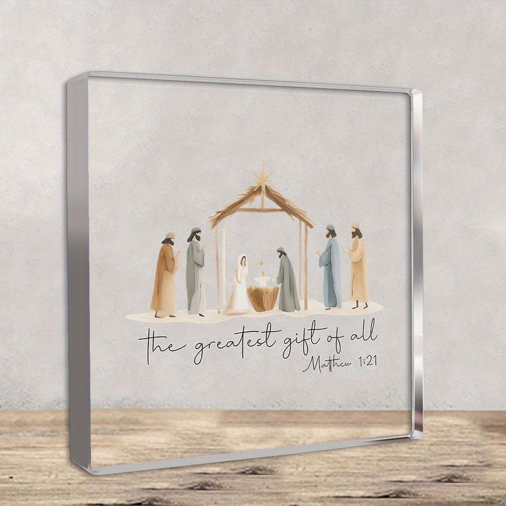 Decoración acrílica transfronteriza inwind decoración de escritorio acrílico transparente marca de graduación regalos de Navidad