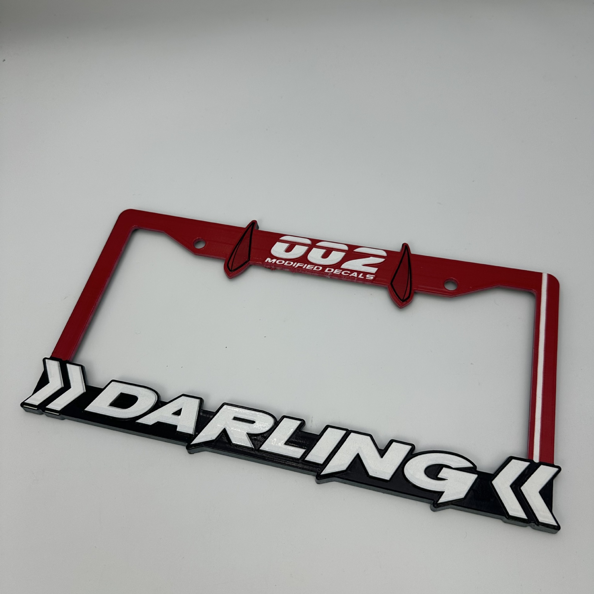 Cross-border personalized US-standard plastic license plate frame, full embossed 3D printed license plate frame, license plate protection frame