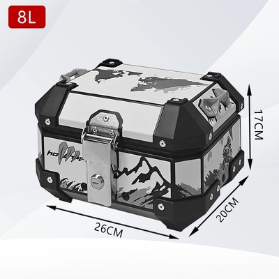 Motorcycle trunk — mini 581013 ultra-thick 15L - 8l-white-landscape-sticker-luxurious-lining