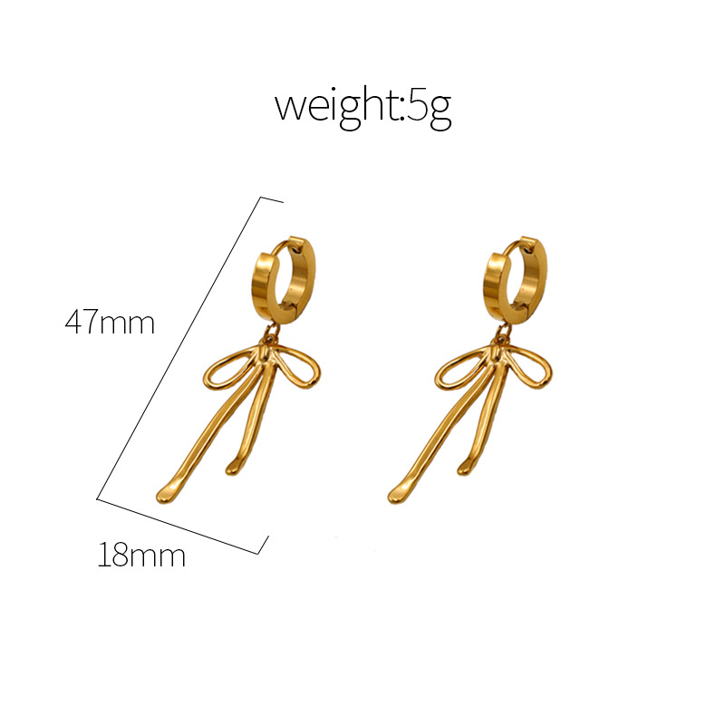 Wholesale Stainless Steel Bow Earrings