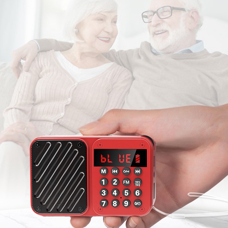 Modern T837 Small Audio Radio, Digital Karaoke with Card Insertion, Mini Portable, Specially Designed for the Elderly