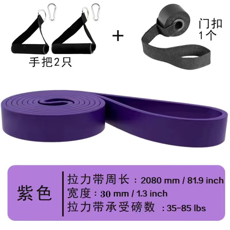Purple - (strength model 35-85 pounds pulling force) handle + door buckle + cara…