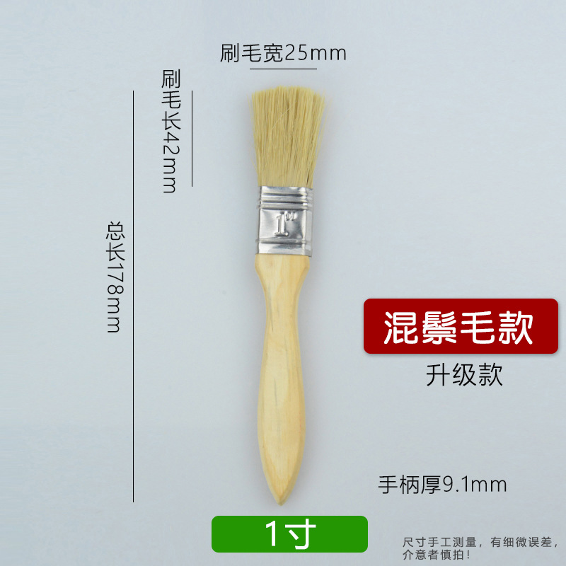 Brocha para pintar, brocha industrial de cerdas duras para pegamento, brocha de cerdas suaves de cerdo para barbacoa, cepillo para limpiar polvo, grado industrial manual.