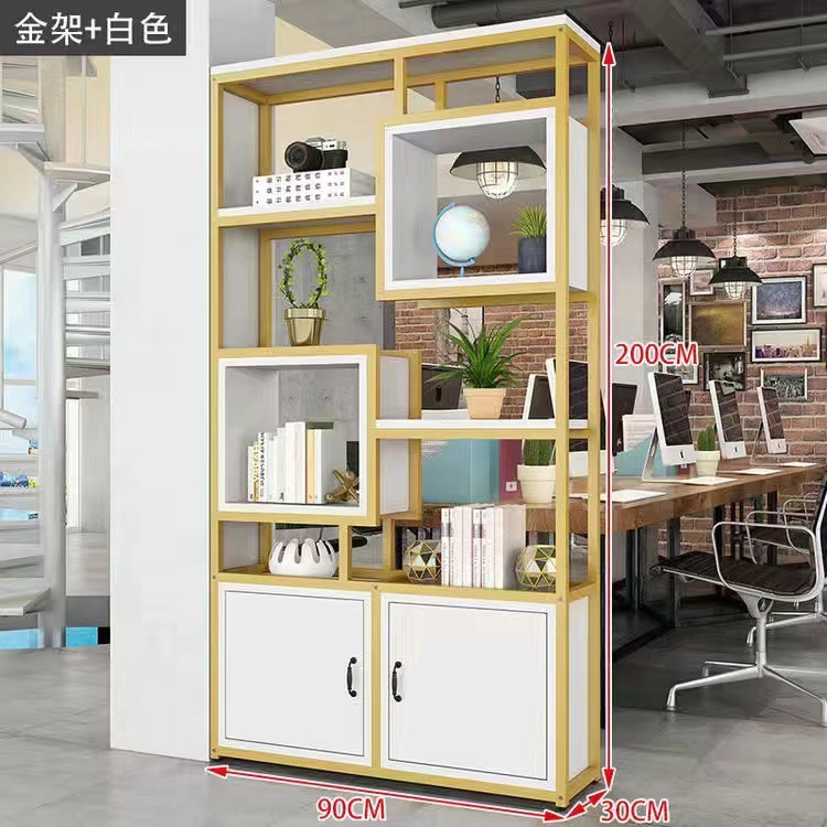 90*30*200cm "골드 프레임 + 화이트]