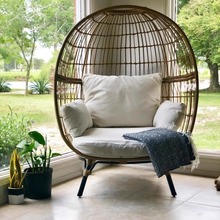 户外花园休闲庭院沙发半圆鸟笼创意民宿软装板房鸟笼沙发组合
