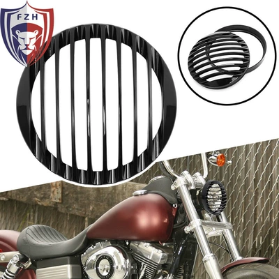 Harley Xl883/1200 X48 Dyna Softail High Quality Black Fence Headlight Cover Bird Cage Cover