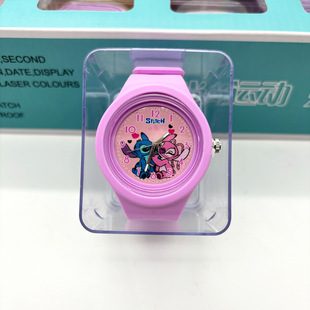 New Children's Watch Stitch High Quality Jelly Silicone Stitch Student Watch Cartoon Gift Watch Gift
