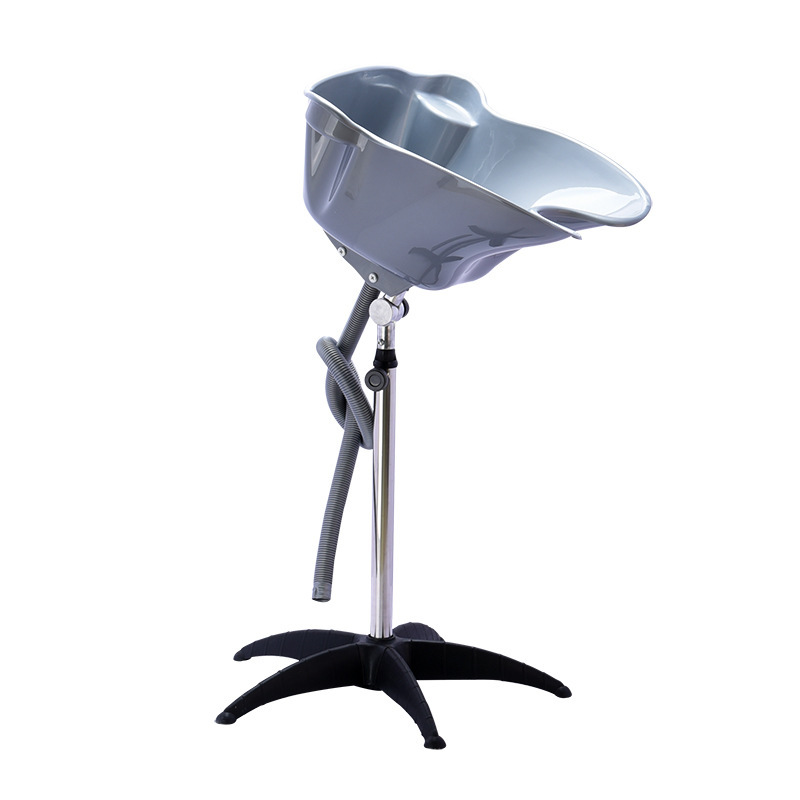 Bandeja móvil para champú, soporte ajustable para champú de pie o sentado, lavabo ligero de plástico para pacientes mayores, cuidado del cabello.