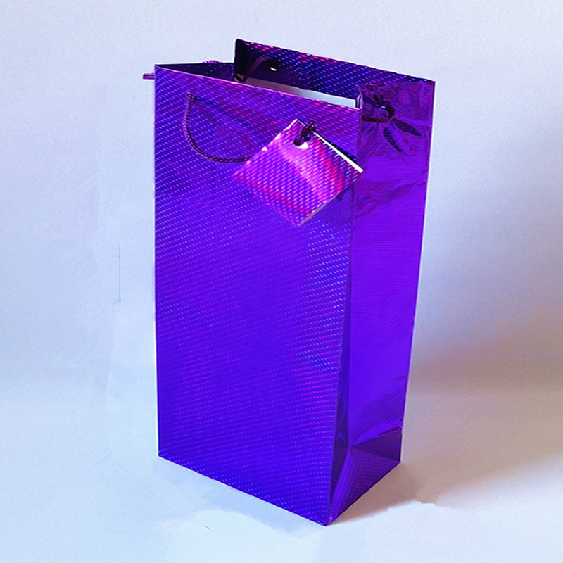 厂家制作创意圣诞礼物袋镭射金卡袋红酒袋酒袋包装袋批发加印logo