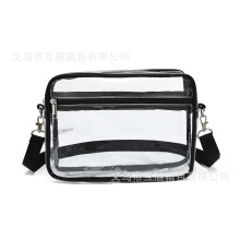 亚马逊收纳厂家新款透明pvc斜挎包 外出便携旅游包袋沙滩旅行包