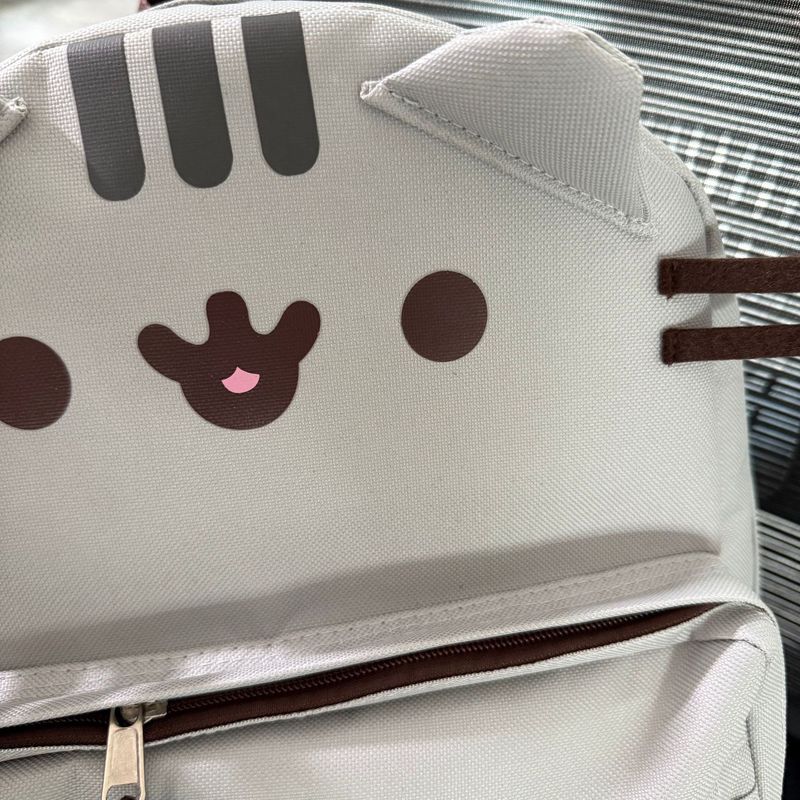 双肩胖吉猫书包卡通帆布小熊百搭可爱棕色软妹新款浅灰学生大容量|undefined