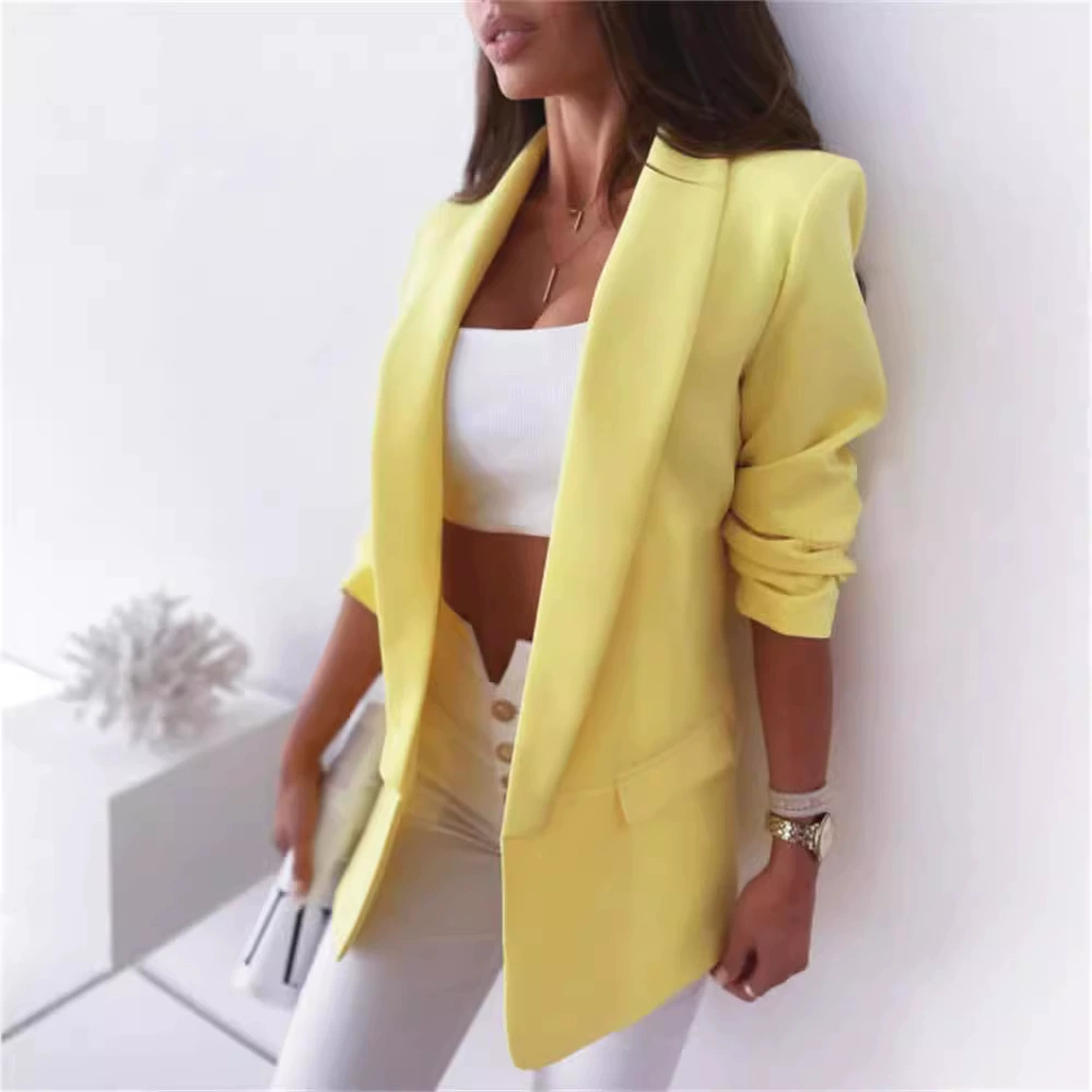 Кроссбор торговля? autumn solid long-sleeve, classic suit jacket, 2021 collection, European style