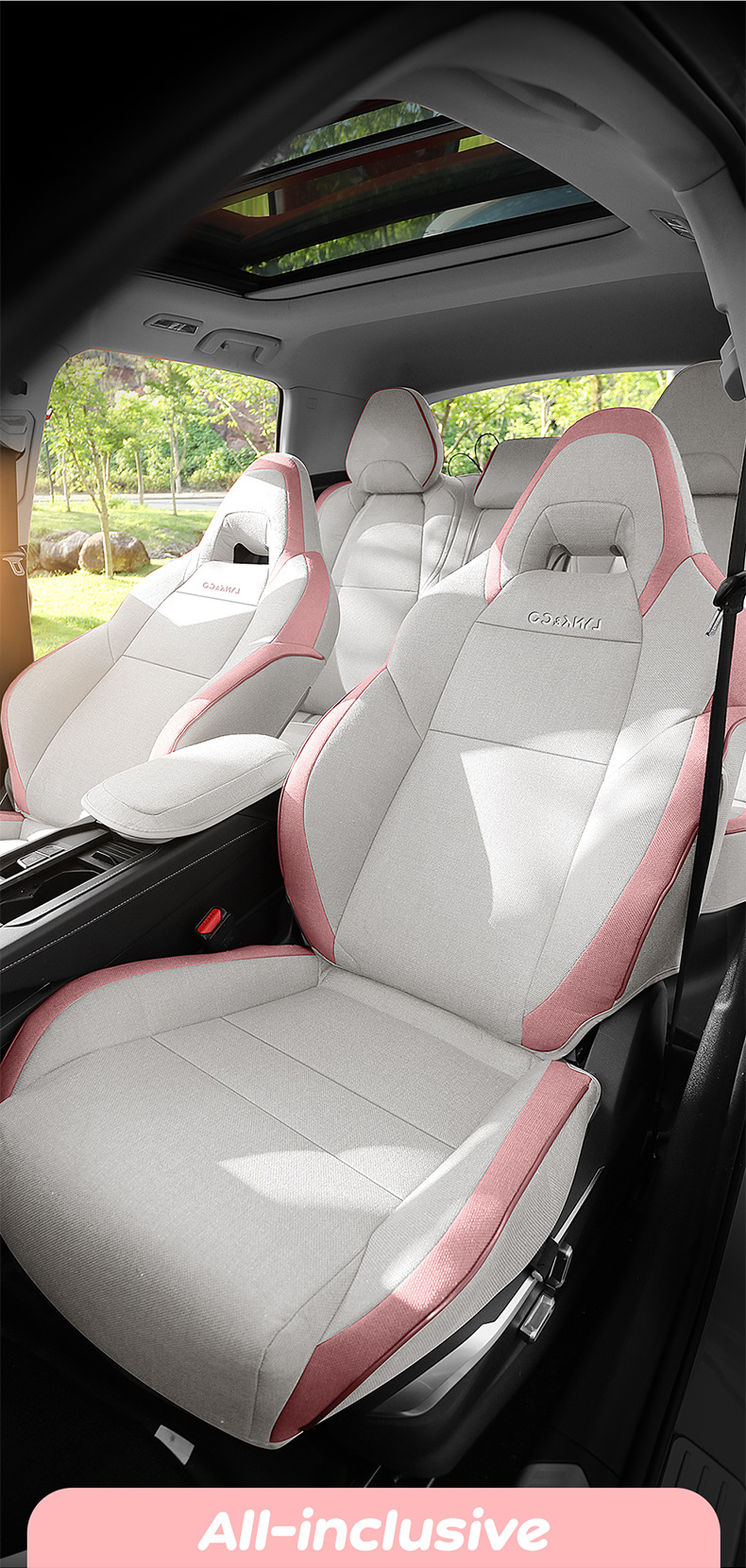 2020/2026 Model Lynk & Co 06 Special Car Seat Cushion Linen Seat Cover Full Surround Seat Cushion Lynk & Co 06 Seat Cover