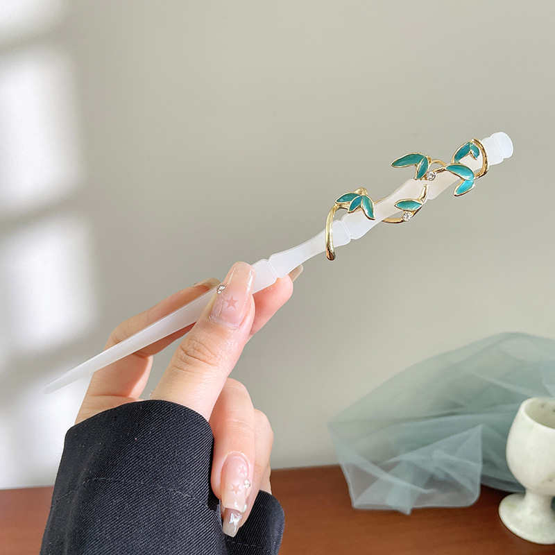 Nuevo estilo chino pinzas de cabello para mujeres de alto nivel estilo antiguo bordillo pinzas de flores Hanfu paso de caballo de pelo vestido de cabello pinzas de cabello tocado