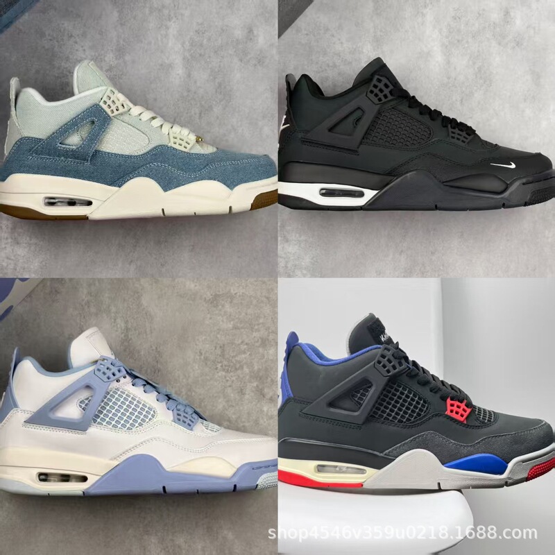 Putian Company-Level Aj4 Jordan 4Th Generation Mid-Top Retro Versatile Casual Cultural Basketball Shoes Non-Slip Wear-Resistant Sports Shoes