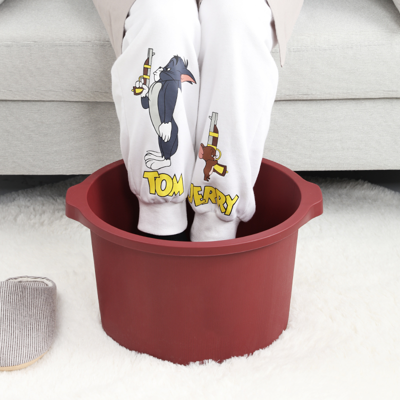 QTB6 foot bath bucket over the calf household high deep bucket plastic foot bath basin foot bath height massage foot wash