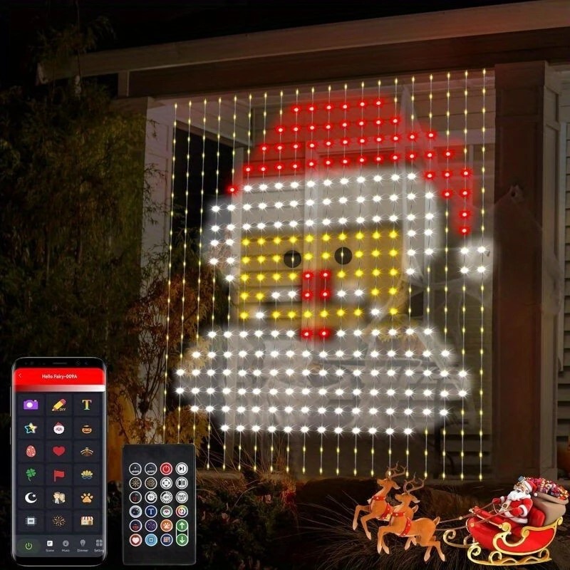 Smart Rgb Colorful Graffiti Curtain Lights, Fairy String Lights, Led Decorative Lights, Ambiance DIY Lighting