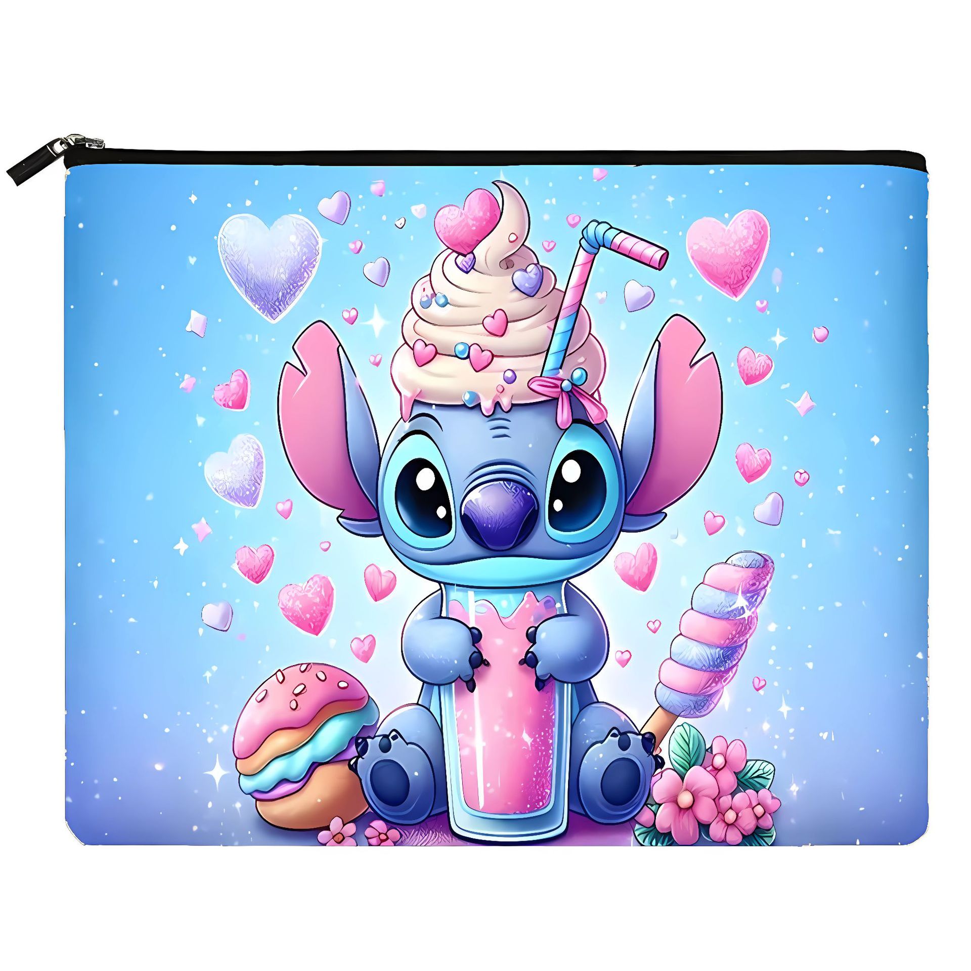 Bolsa de almacenamiento con estampado de dibujos animados de Stitch, éxito de ventas en Amazon, disponible para entrega inmediata, patrón y tamaño personalizables.