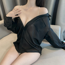 情趣内衣秋冬大码性感衬衫睡衣免脱制服诱惑床上激情战袍午夜魅力