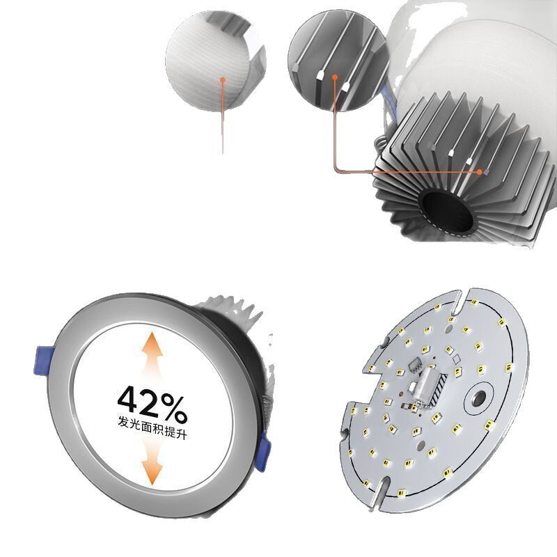 新型ledダウンライト天井スポットライト三色変光スポットライト埋め込み式ダウンライト穴灯工装商用|undefined