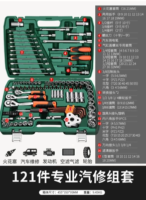 Repair Tool Set Ratchet Quick — Sheet Metal Spray Repair - upgraded-72-tooth-curved-handle-auto-repair-121-piece-set