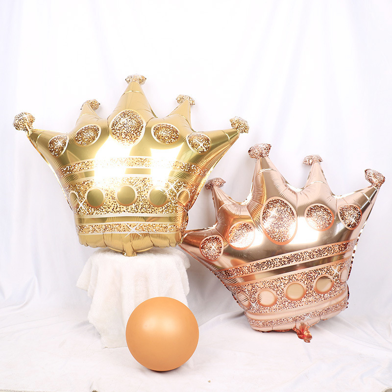 Crown Aluminum Film Balloon Foreign Trade Cross-Border Internet Celebrity Birthday Party Decoration Balloon Atmosphere Party Supplies Holiday