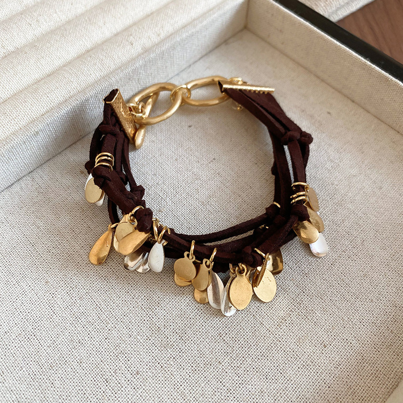 金属水滴流苏吊坠手链耳钩项链小众个性潮流独特设计首饰套装批发|undefined