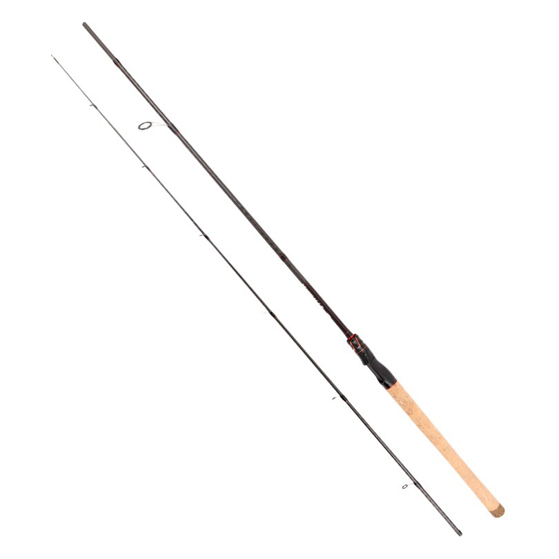 Jiewei Cruz tela de carbono Luya Rod 1,8-2,7 m luz ajustable trueno luz duro negro tirando varilla de tiro largo Rod enchufe