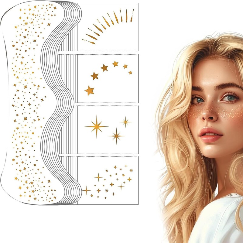 European and American Style Gold Freckle Tattoo Stickers Facial Makeup Freckle Stickers Freckle Tattoo Sticker
