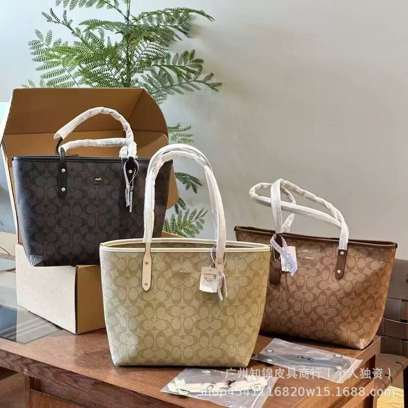 Koja high-quality city30 classic monogram tote bag, a fashionable and spacious handbag perfect for commuting and shopping