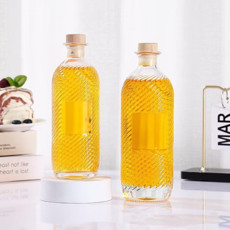 加厚玻璃酒瓶白酒瓶青梅酒桑葚酒瓶自酿果酒瓶透明一斤装洋酒瓶