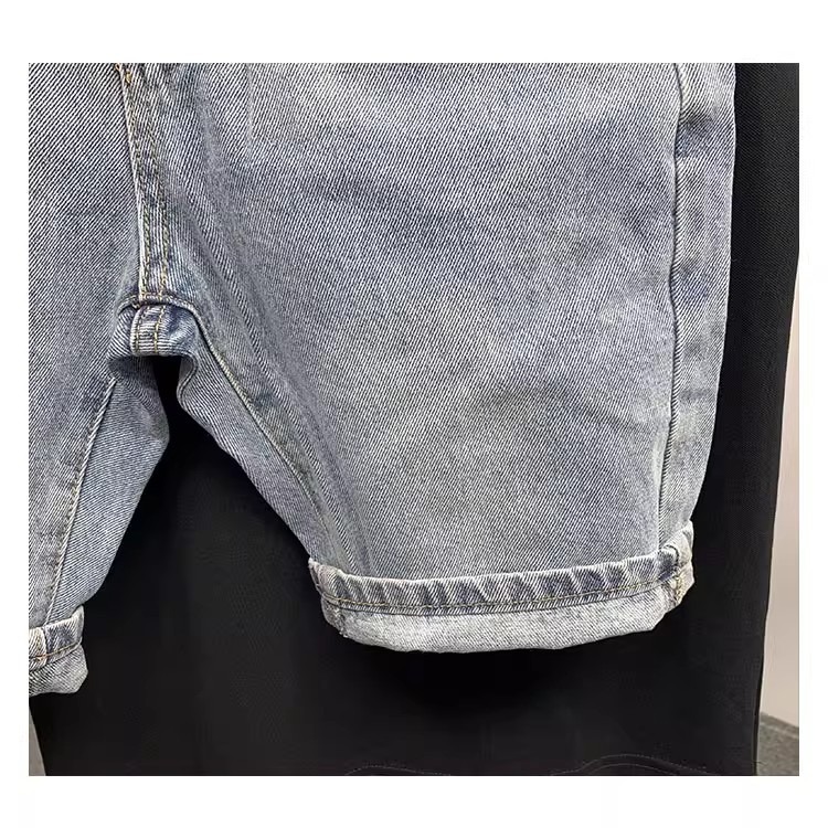 Men's Retro Blue Denim Shorts High End Casual Five Point Pants Summer Trendy Outerwear_mkmklike.com