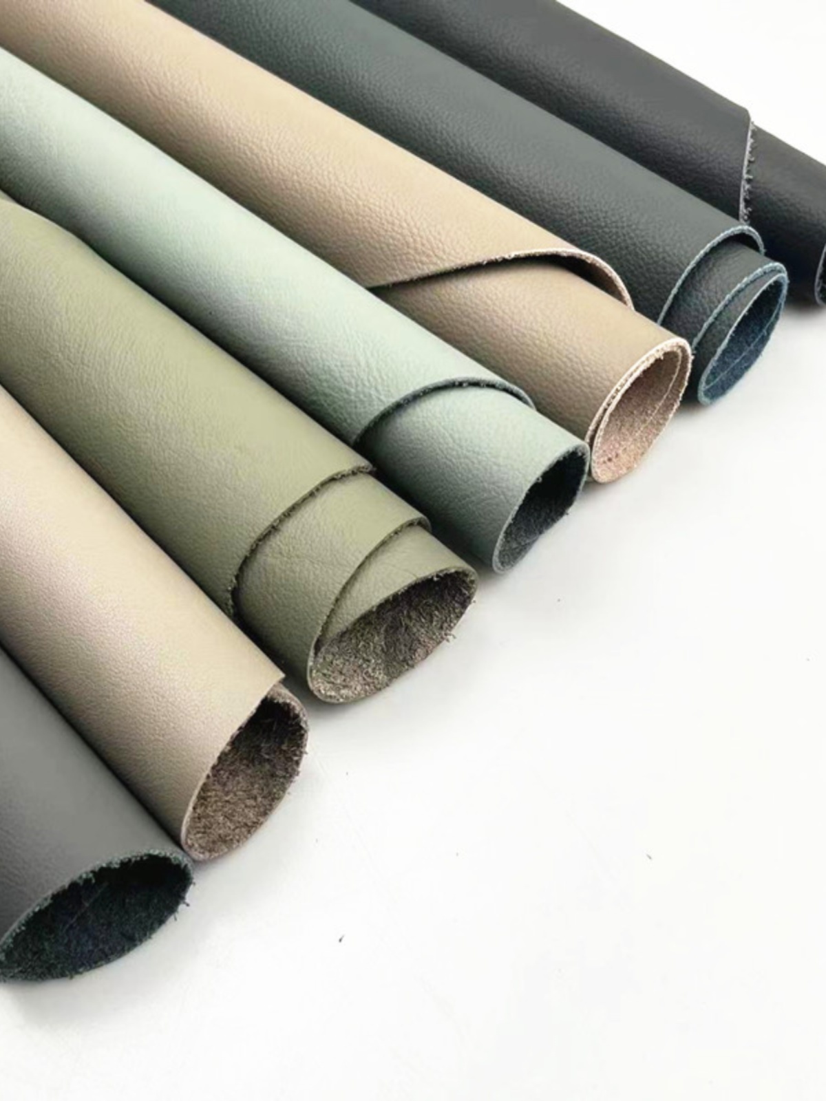 牛皮皮料纳帕平纹头层牛皮灰色沙发家具床头软包硬包整张皮子面料