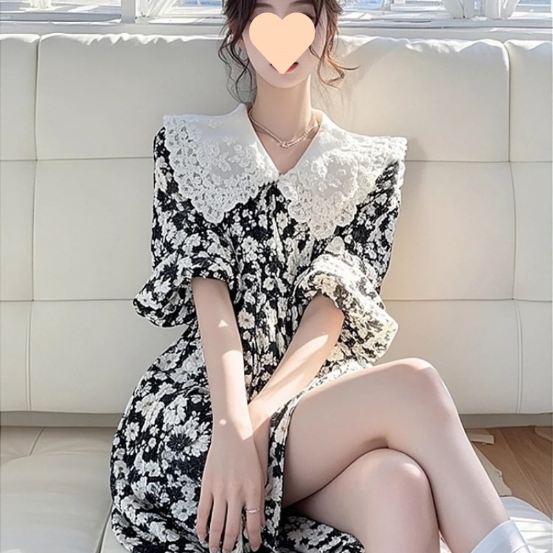 Cute summer lace retro dress