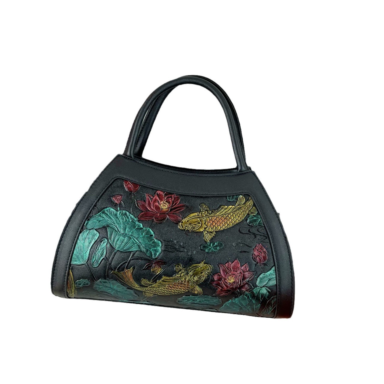 Bolso de las mujeres retro de moda simple bolso 2023 nuevo hombro todo-Partido bandolera de las mujeres rico pescado